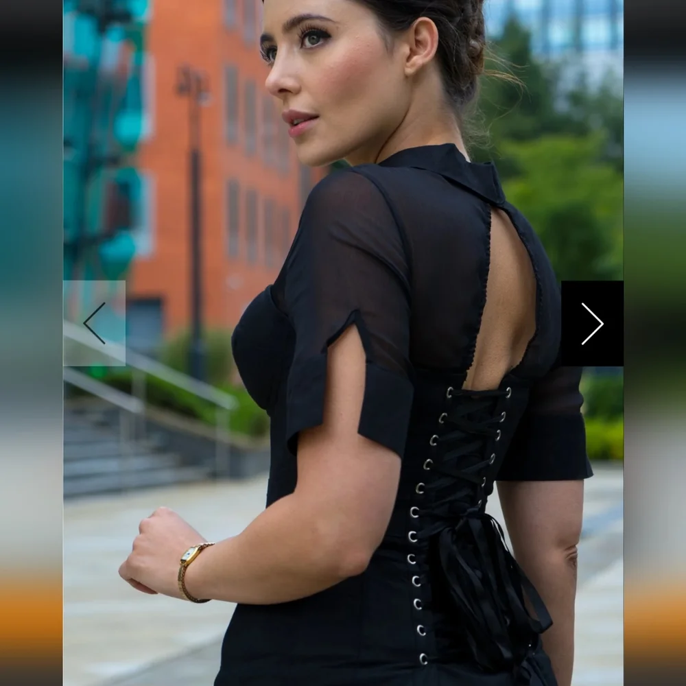 NWT Black Corset Dress - Picture 6 of 15